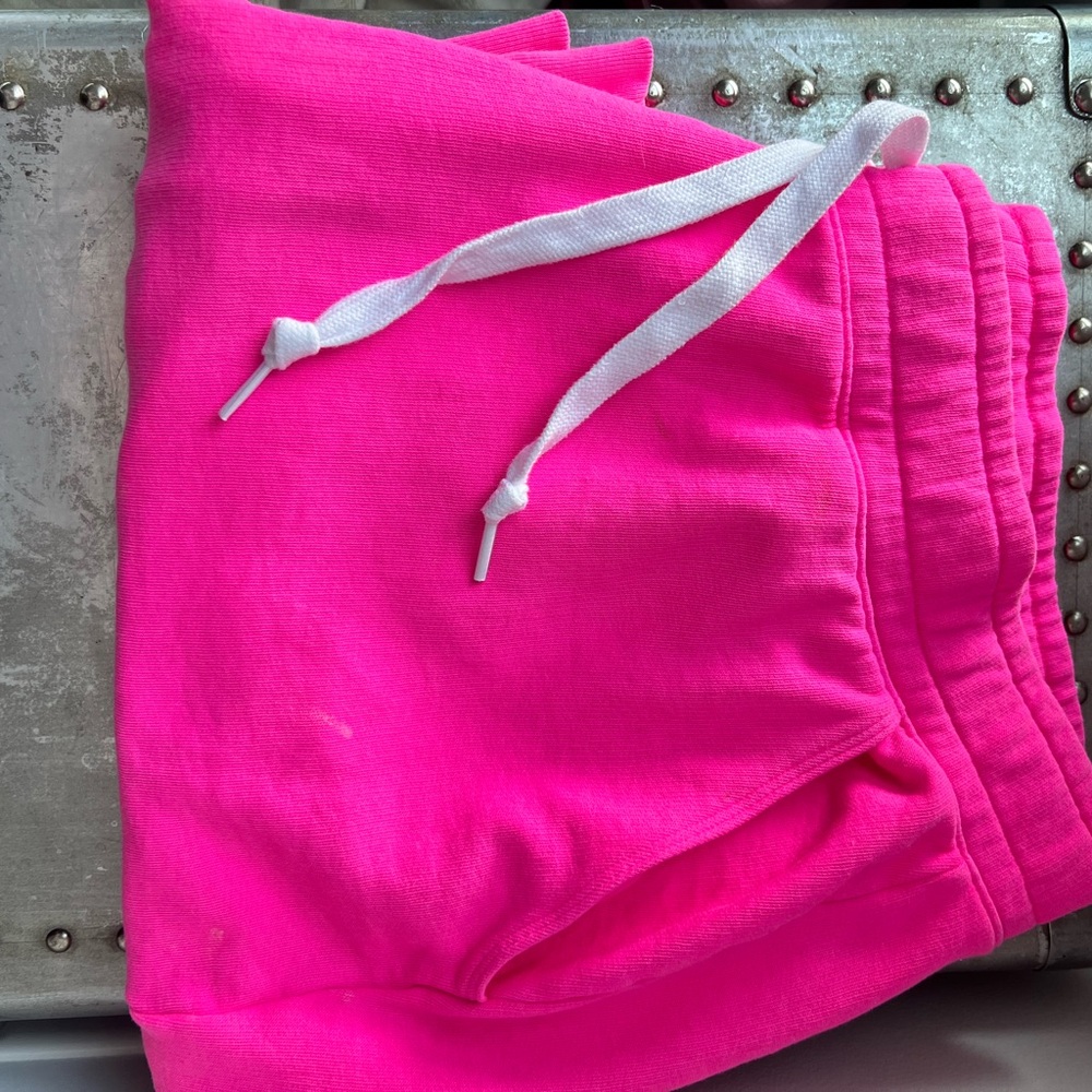 PINK Victoria's Secret Fuchsia Sweatpants with Drawstring Waist
